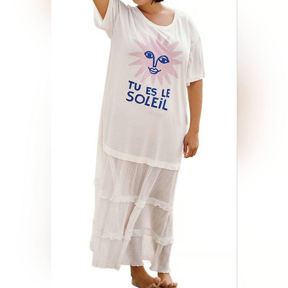 Anthropologie Celandini Icon Tee Twoffer Maxi Dress